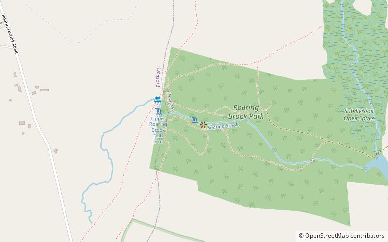 Roaring Brook Falls location map