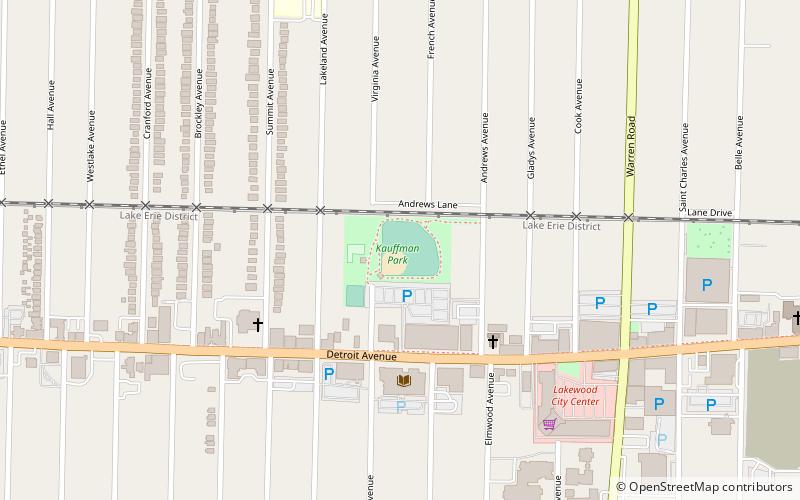 kauffman park lakewood location map