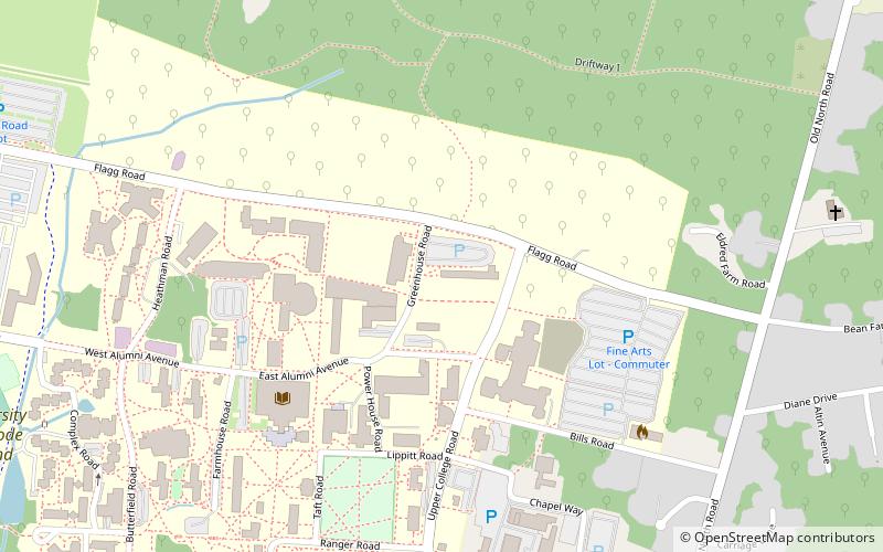 URI Fine Arts Center location map