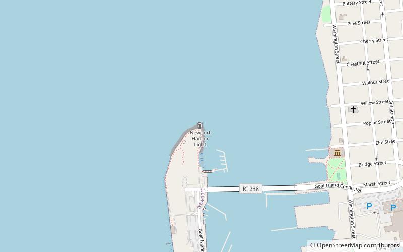Newport Harbor Light location map