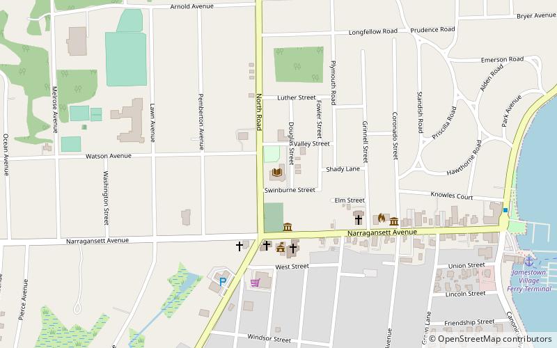 Jamestown Philomenian Library location map