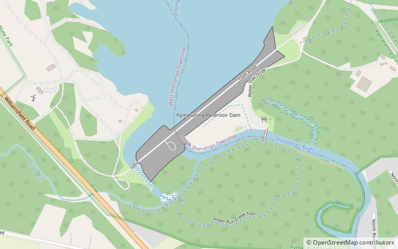 Pymatuning Reservoir location map