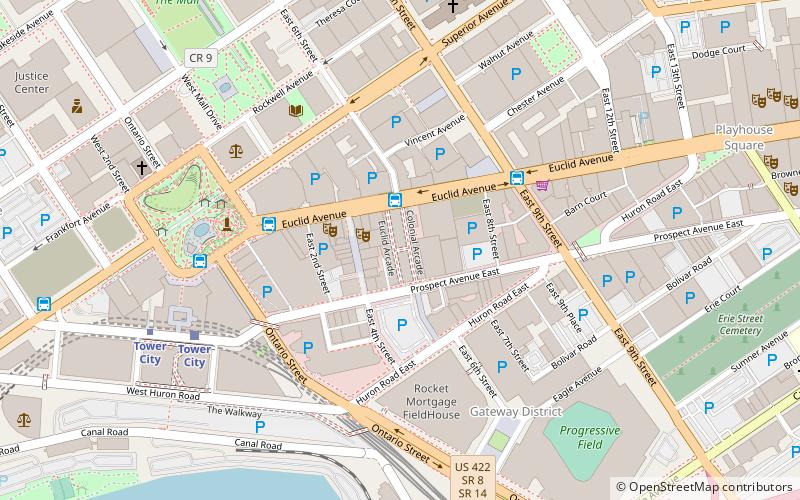 5th street arcades cleveland location map