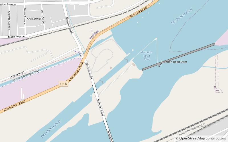 Brandon Road Lock and Dam location map