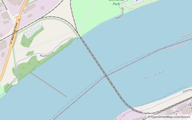 Crescent Rail Bridge location map