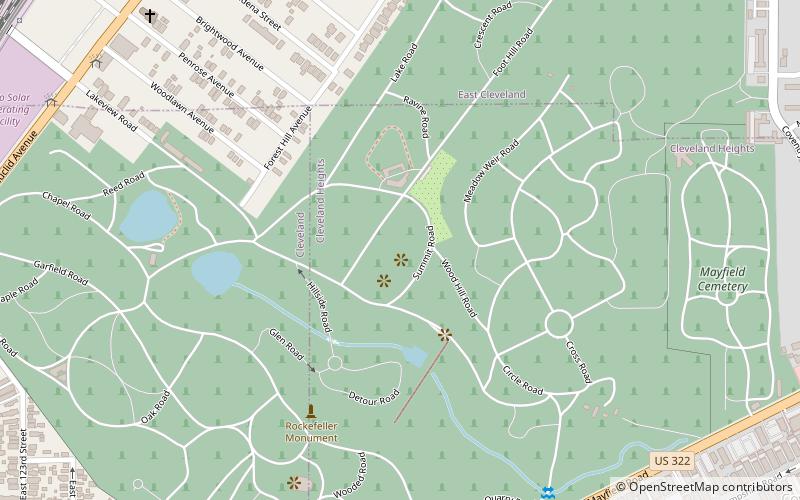 Lake View Cemetery location map