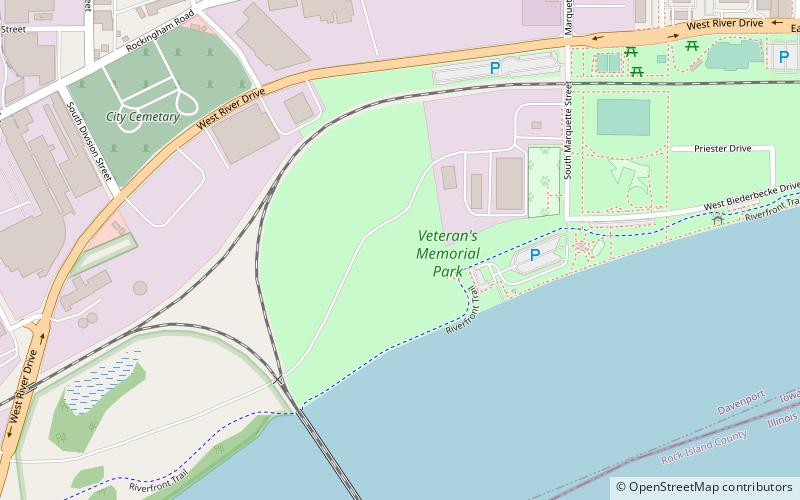 Veterans Memorial Park location map