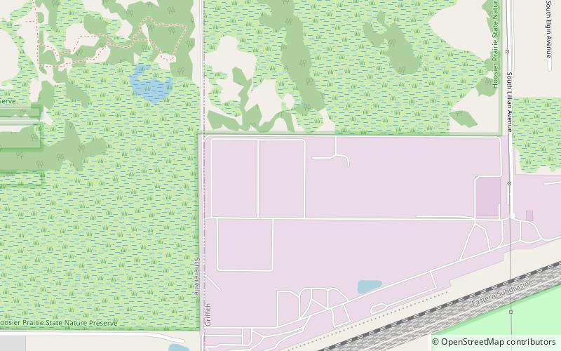 Hoosier Prairie State Nature Preserve location map