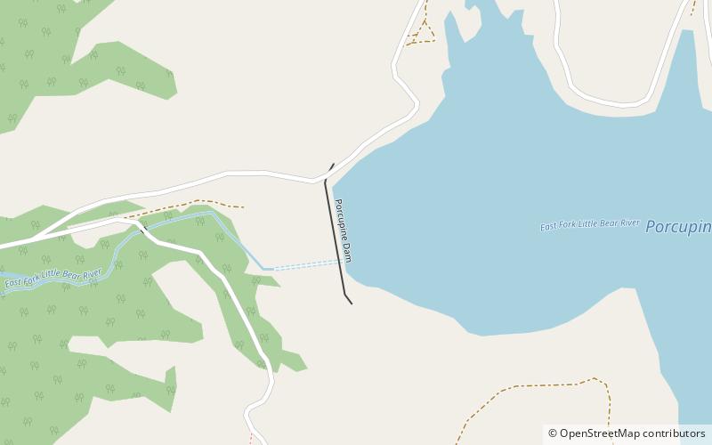 Porcupine Dam location map