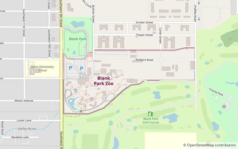 Blank Park Zoo location map