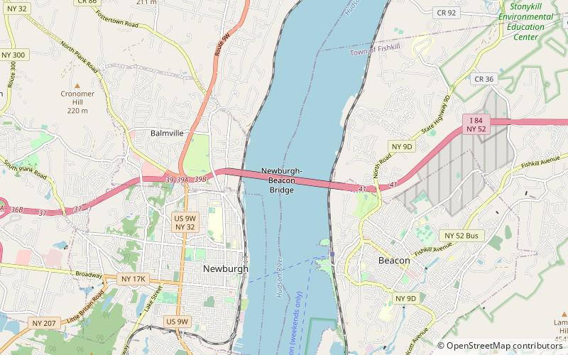 Newburgh–Beacon Bridge location map