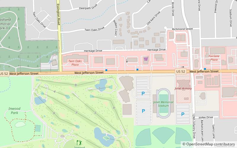 Joliet Memorial Stadium location map