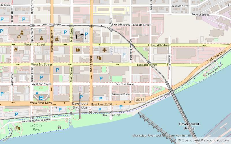davenport rivercenter location map