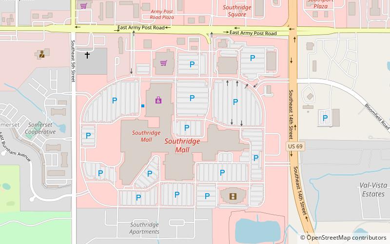 Southridge Mall location map