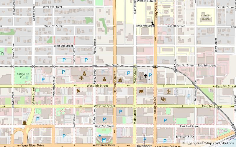 Davenport City Hall location map