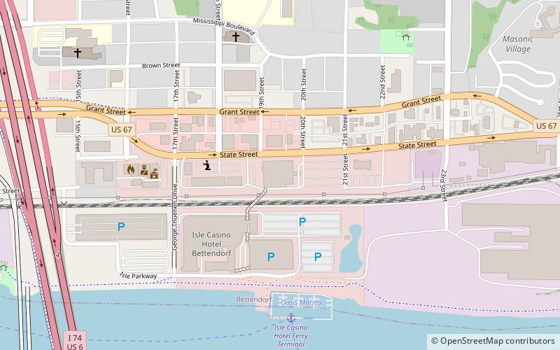 Quad Cities Waterfront Convention Center location map