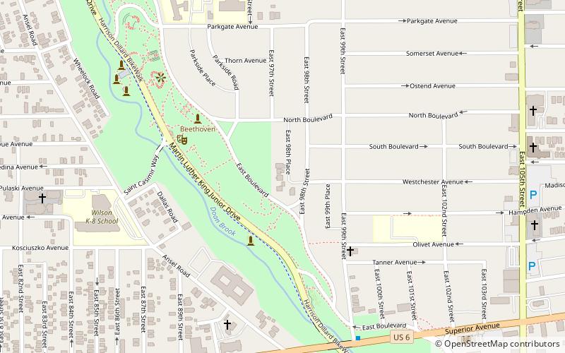 Cleveland Cultural Gardens location map