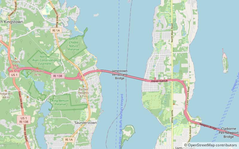 Jamestown-Verrazano Bridge location map