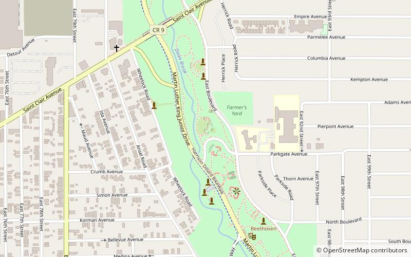 Cleveland Cultural Gardens location map