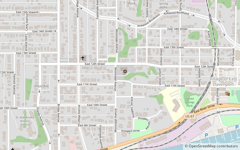 Temple Emanuel location map