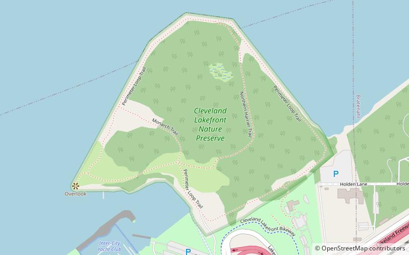 Cleveland Lakefront Nature Preserve location