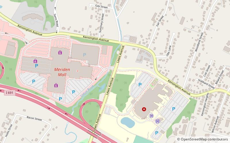 meriden mall southington location map