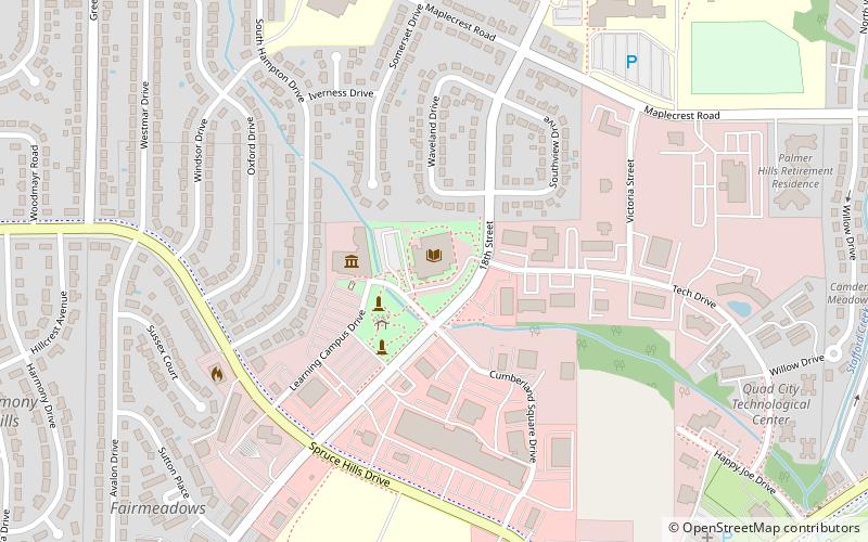 Bettendorf Public Library location map