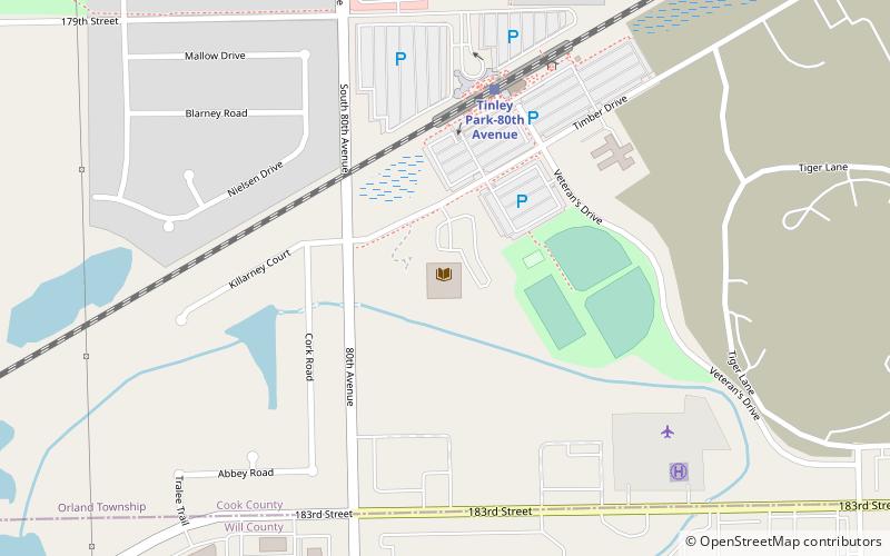 Tinley Park Public Library location map