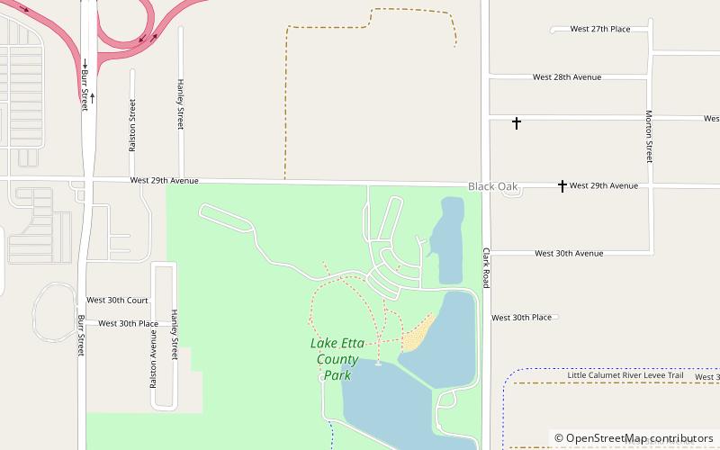 black oak gary location map