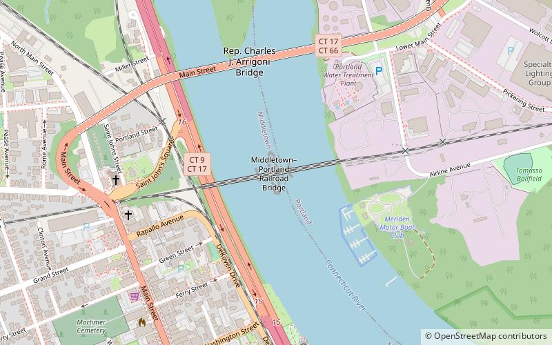 Providence & Worcester railroad bridge location map