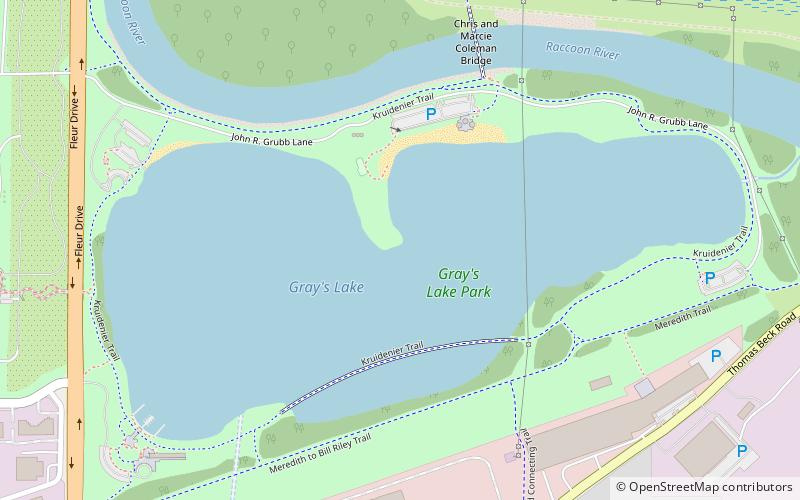 Gray's Lake location map