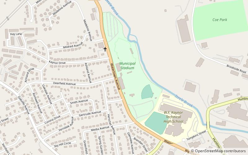 municipal stadium waterbury location map