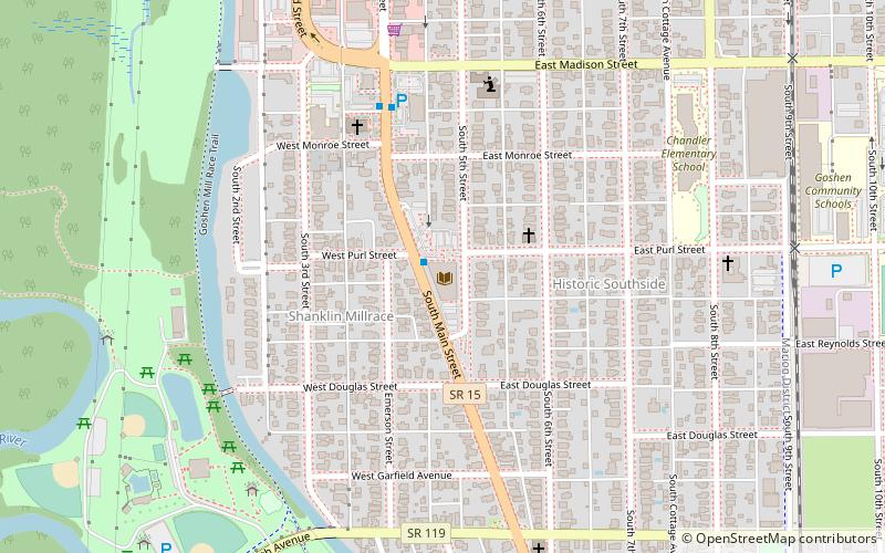 Goshen Public Library location map