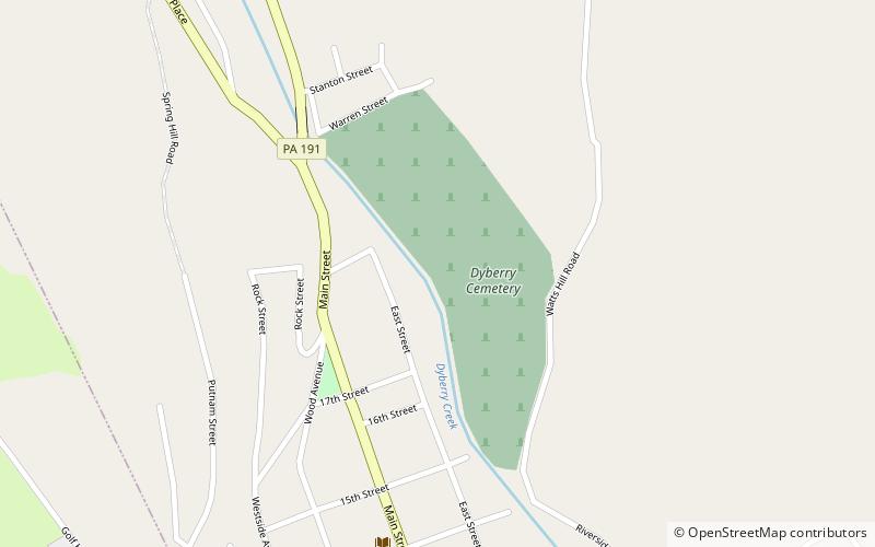 Glen Dyberry Cemetery location map