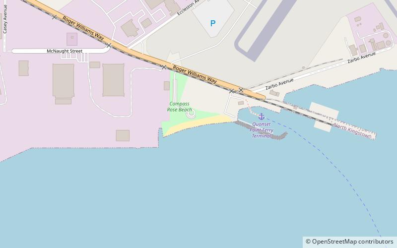 compass rose beach quonset point location map