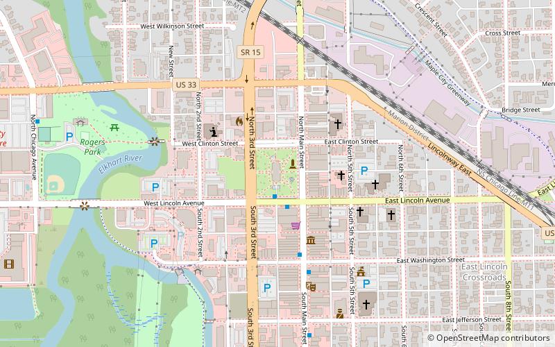 Elkhart County Courthouse location map