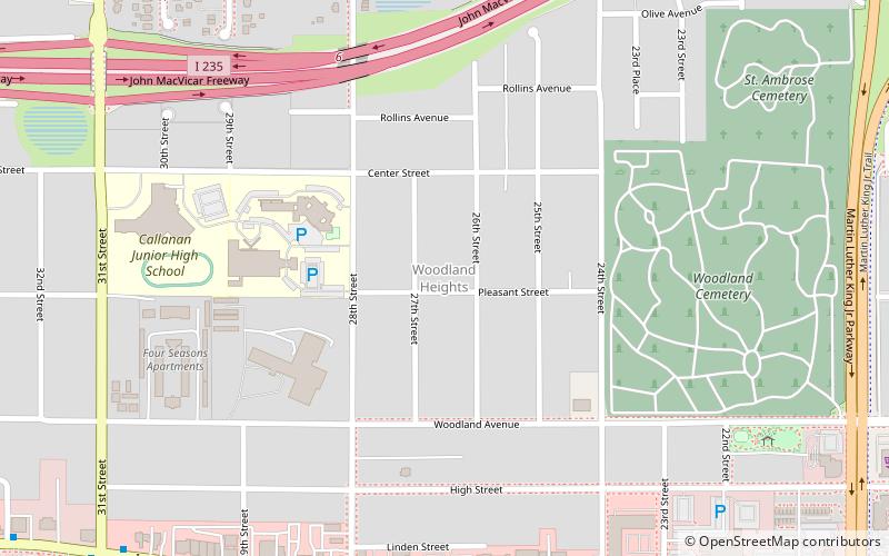 Woodland Place Historic District location map