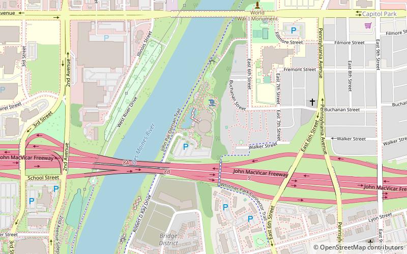 Des Moines Botanical Center location map