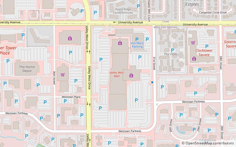 Valley West Mall location map