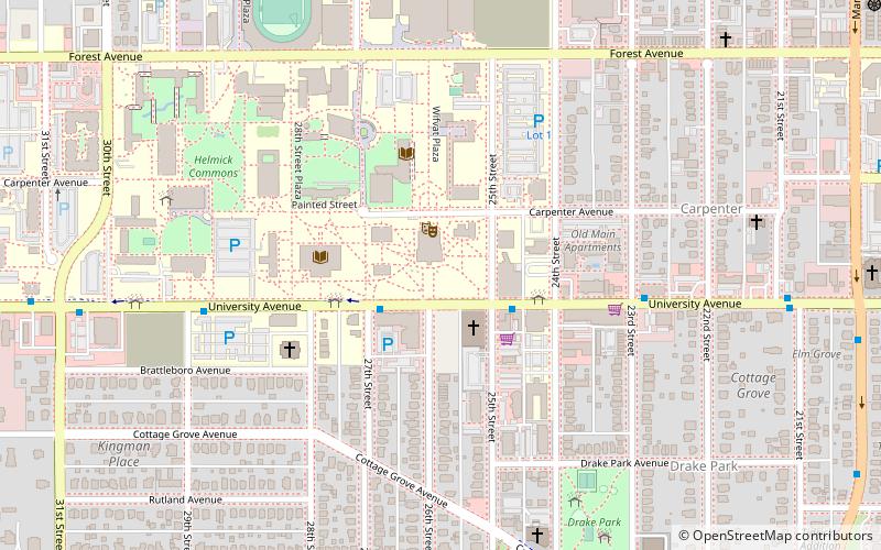 Drake University Campus Historic District location map