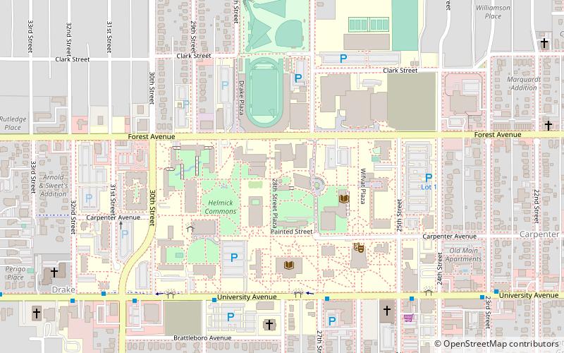 Drake University location map
