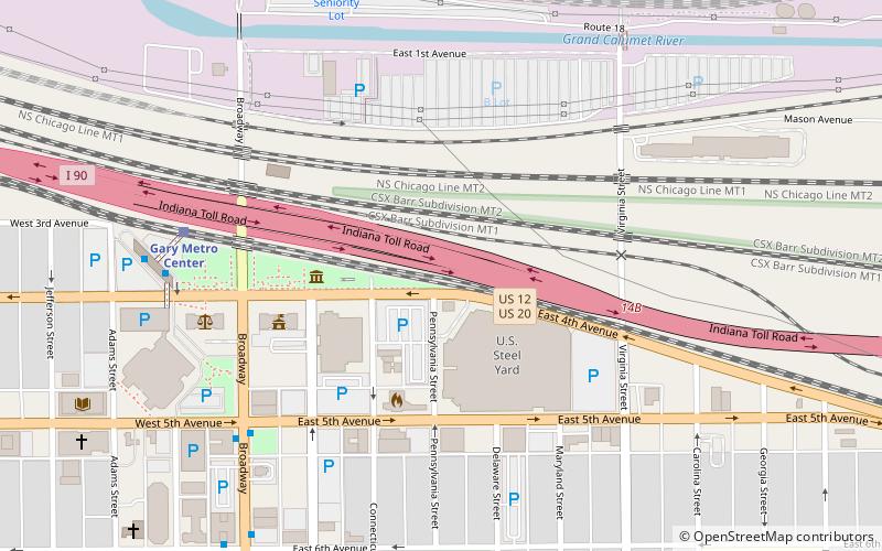 Gary Land Company Building location map