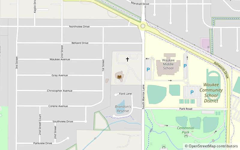 Waukee Public Library location map