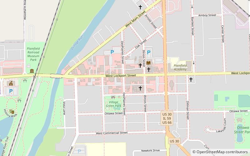 downtown plainfield historic district location map