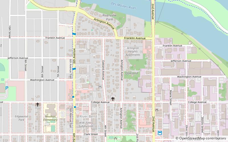 The Oaklands Historic District location map