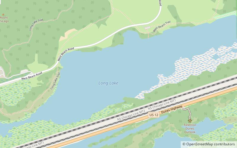 long lake parc national des indiana dunes location map