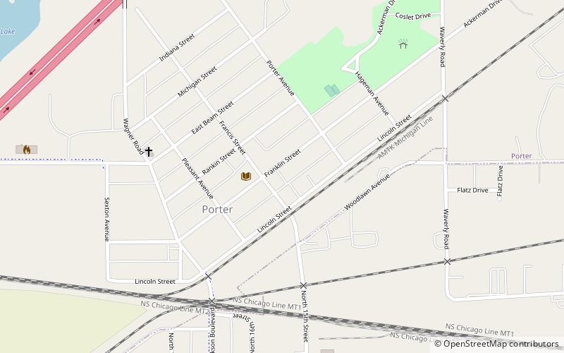 Porter Town Hall location map