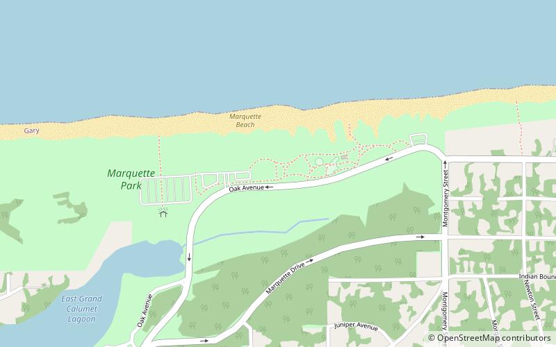 Gary Bathing Beach Aquatorium location map