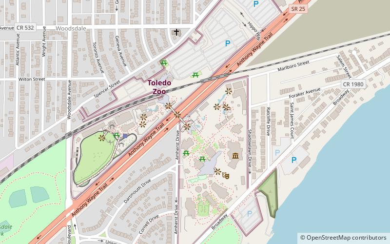 Toledo Zoo & Aquarium location map