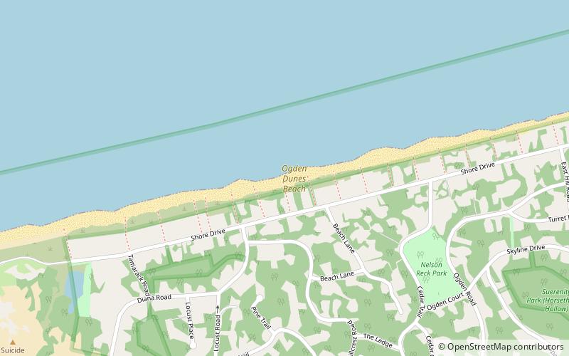 Ogden Dunes Beach location map